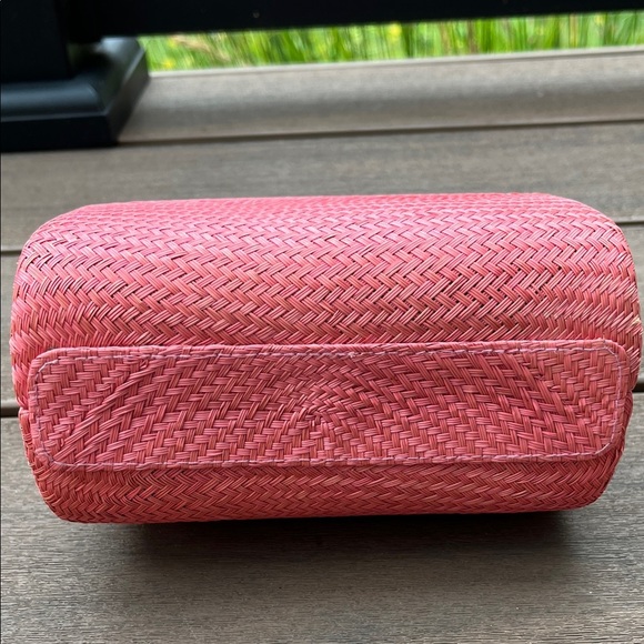 Vintage Donna Dixson Coral Woven Mini Handbag with Charm Handle - Picture 14 of 16